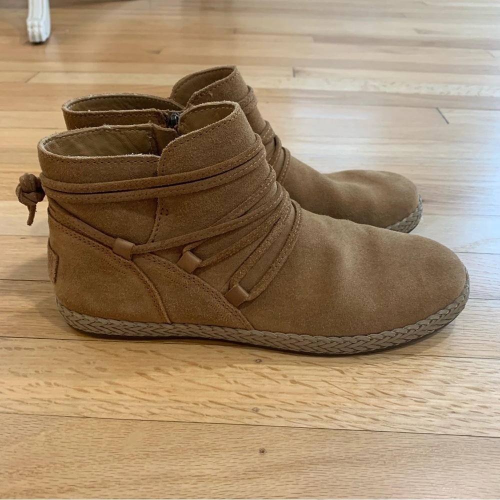 UGG Rianne boots in a chestnut suede Strappy Casual Fall Winter Size 8.5 Women’s